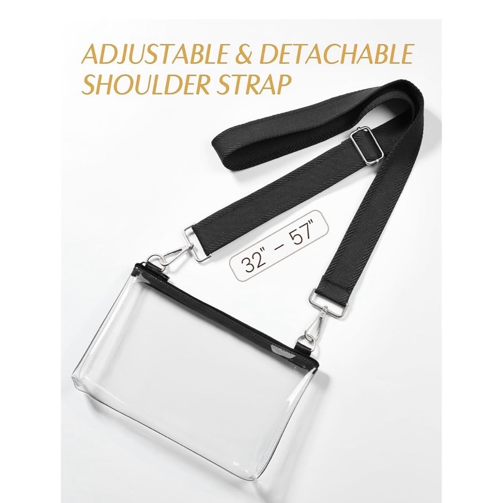 🔥🆕🔥 FANGSUN Clear Crossbody Stadium Bag - Approved Size - Picture 3 of 4